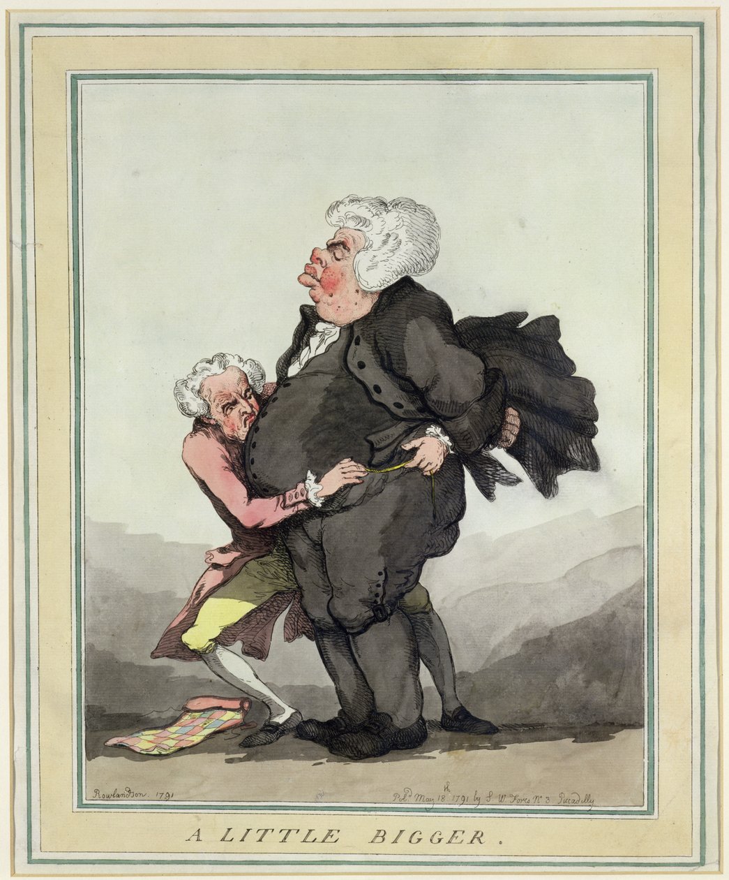 Un peu plus grand, pub. par S.W. Fores, 1791 - Thomas Rowlandson