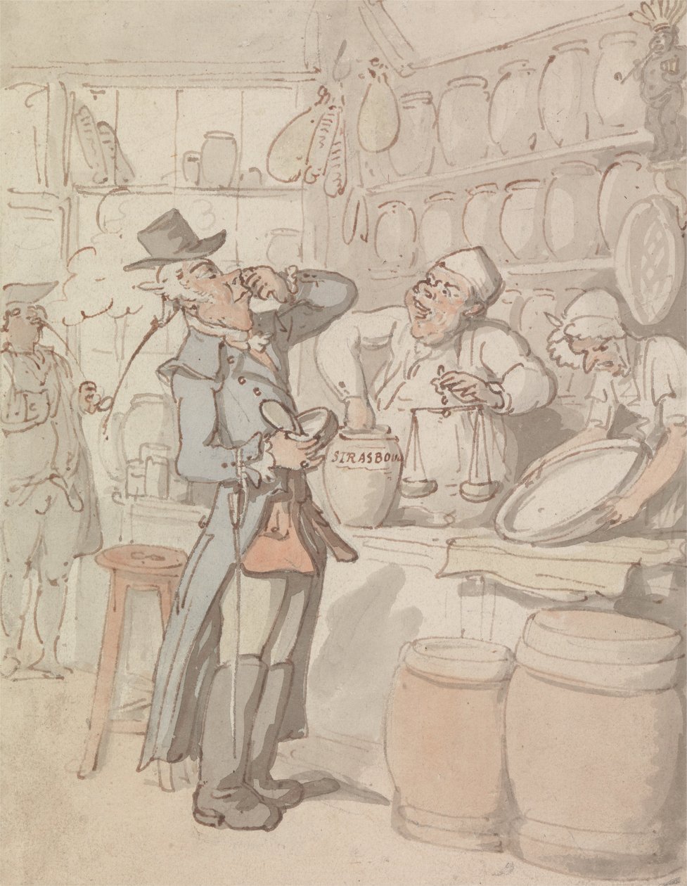 Un homme achetant du tabac à priser - Thomas Rowlandson