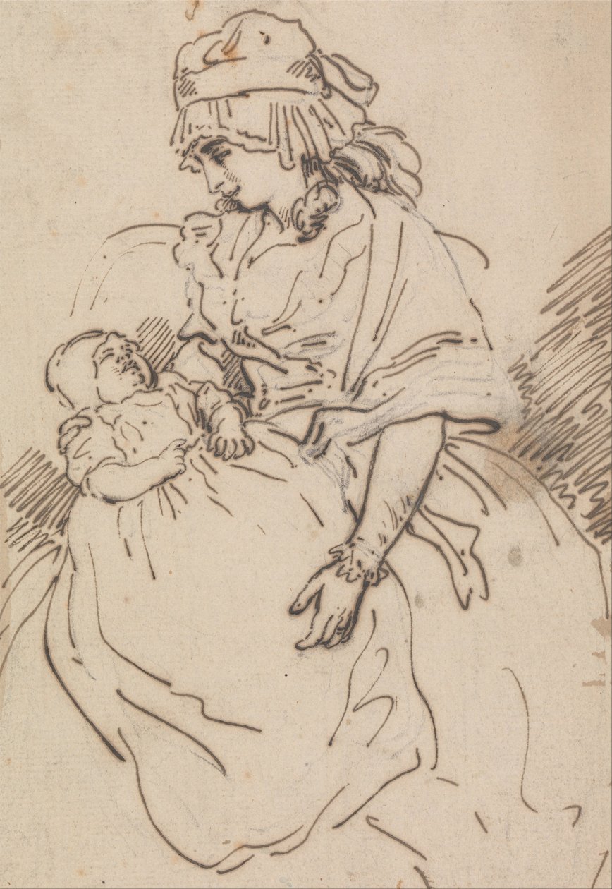 Une mère et son enfant - Thomas Rowlandson