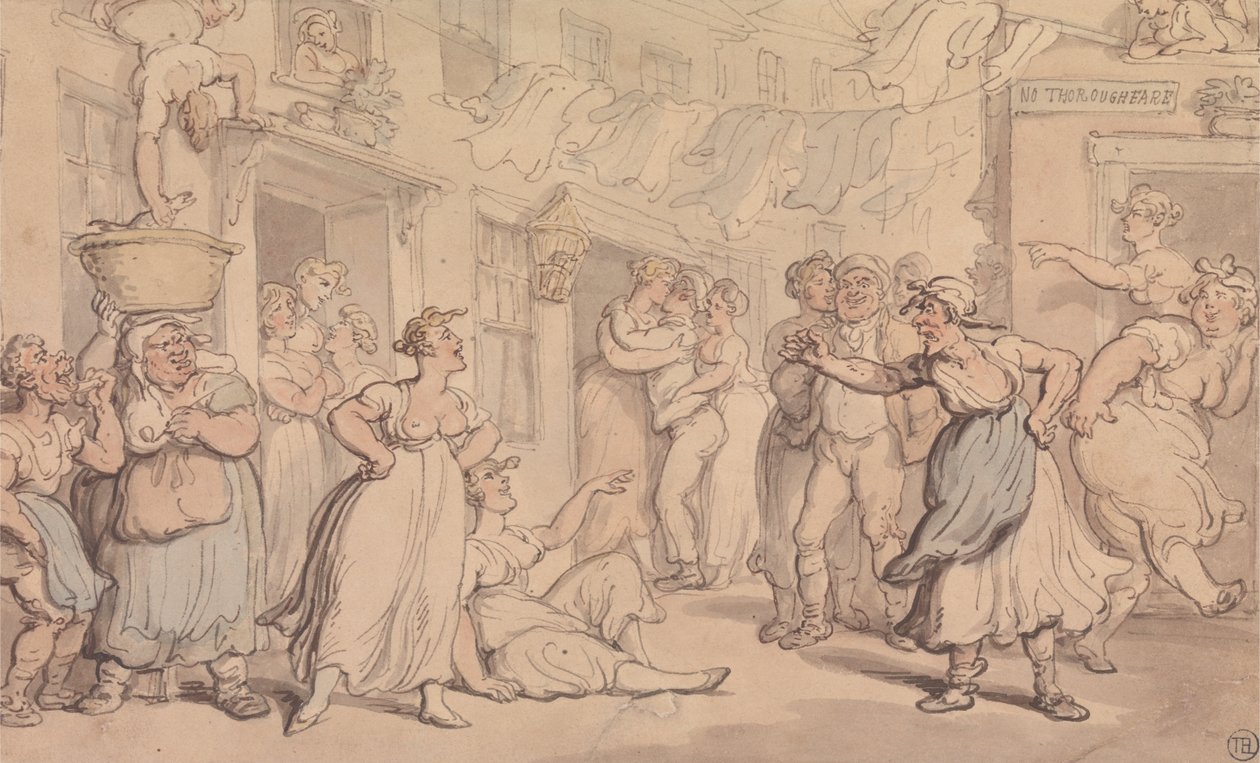 Scène de colère dans une rue - Thomas Rowlandson