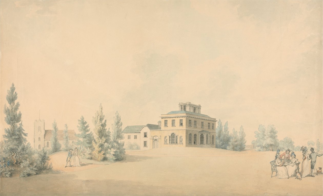 Bradwell Lodge, Bradwell Quay, Essex - Thomas Rowlandson