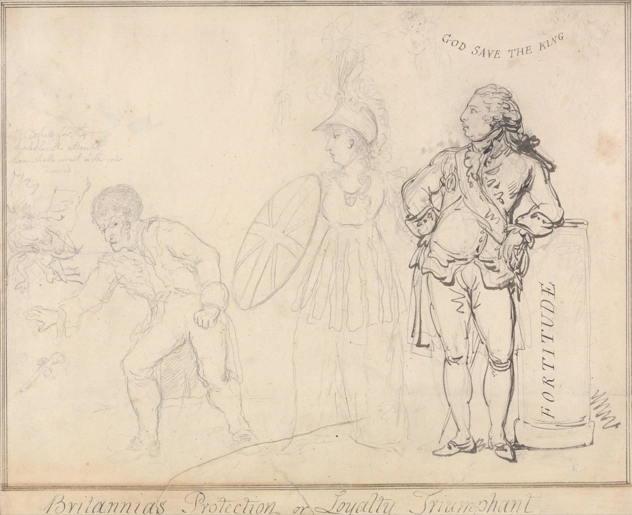 La protection de Britannia, ou la loyauté triomphante - Thomas Rowlandson