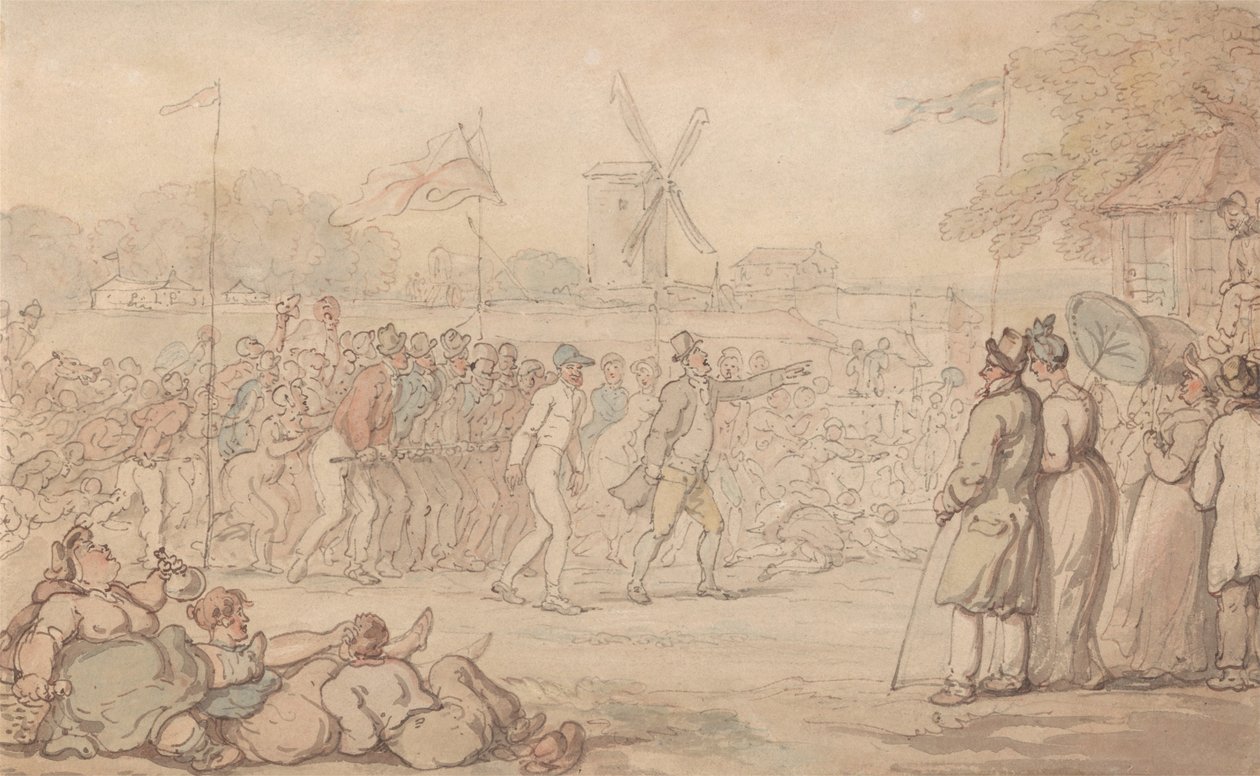Match de rallye du capitaine Barclay - Thomas Rowlandson