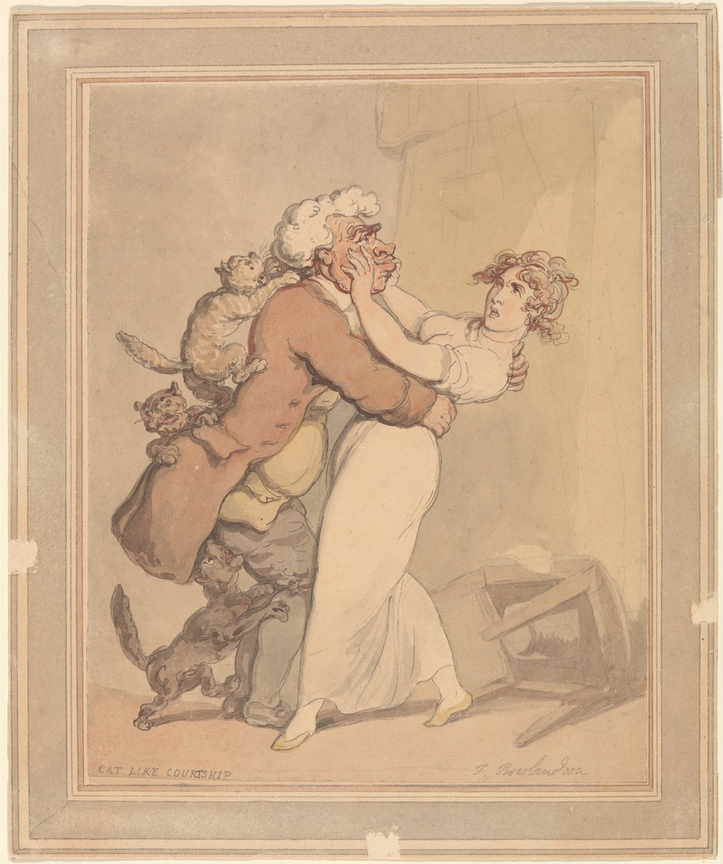 Cour amoureuse féline - Thomas Rowlandson
