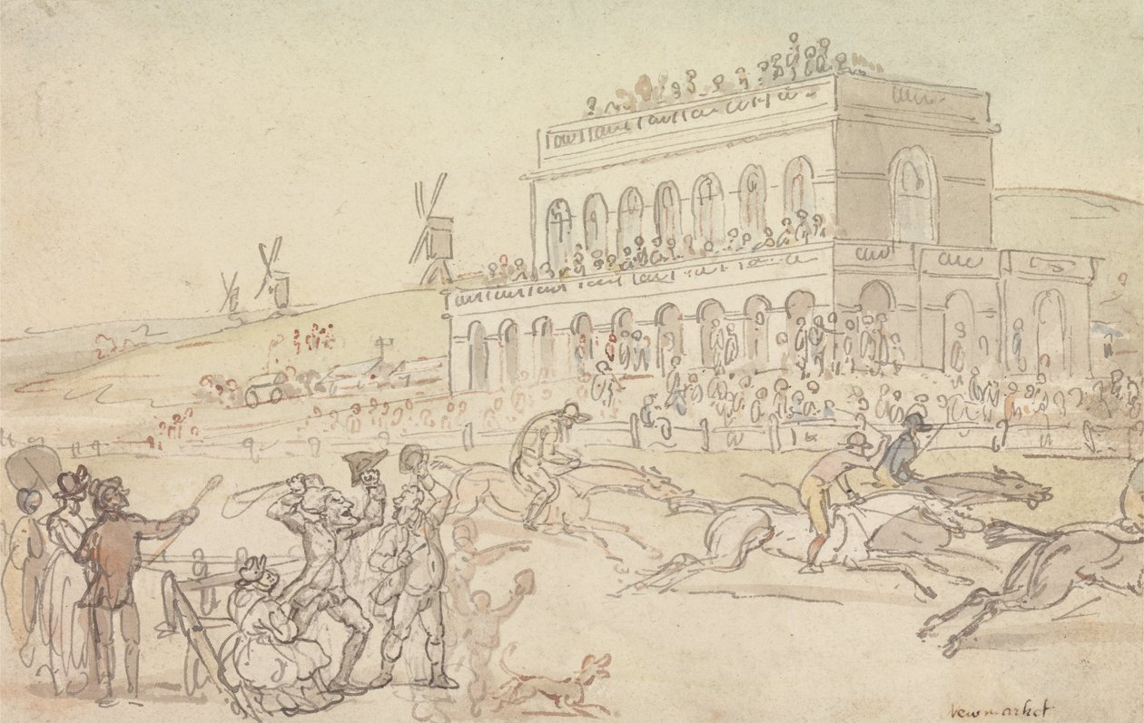Le docteur Syntax perd son argent sur le champ de course à York - Thomas Rowlandson