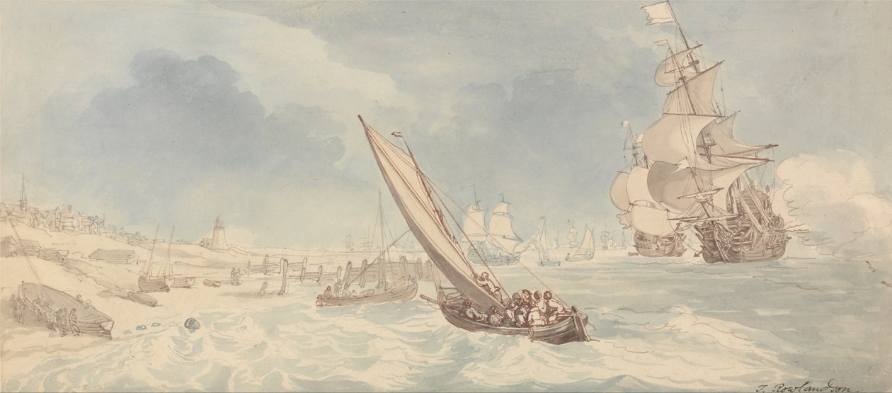 Navires de guerre et voiliers près d