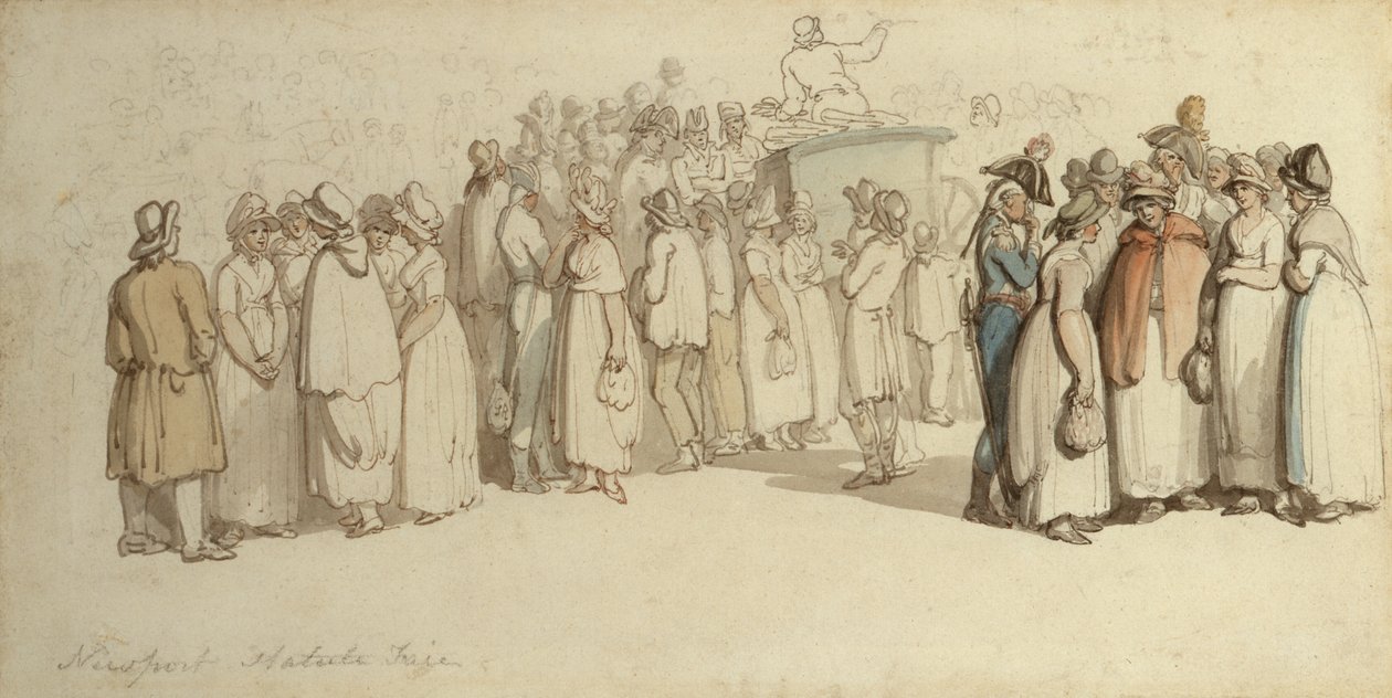 Foire aux statuts de Newport - Thomas Rowlandson