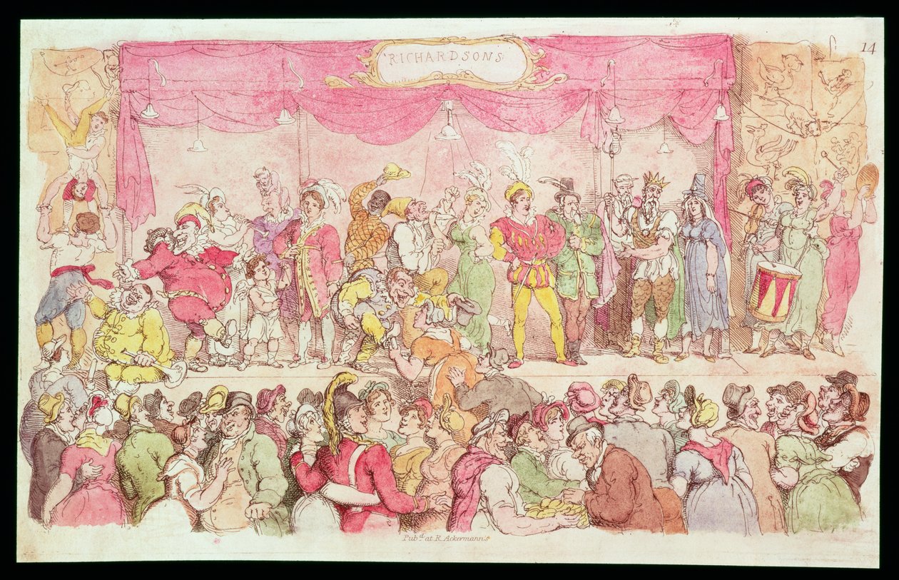 Théâtre de Richardson, publié par Ackermann - Thomas Rowlandson