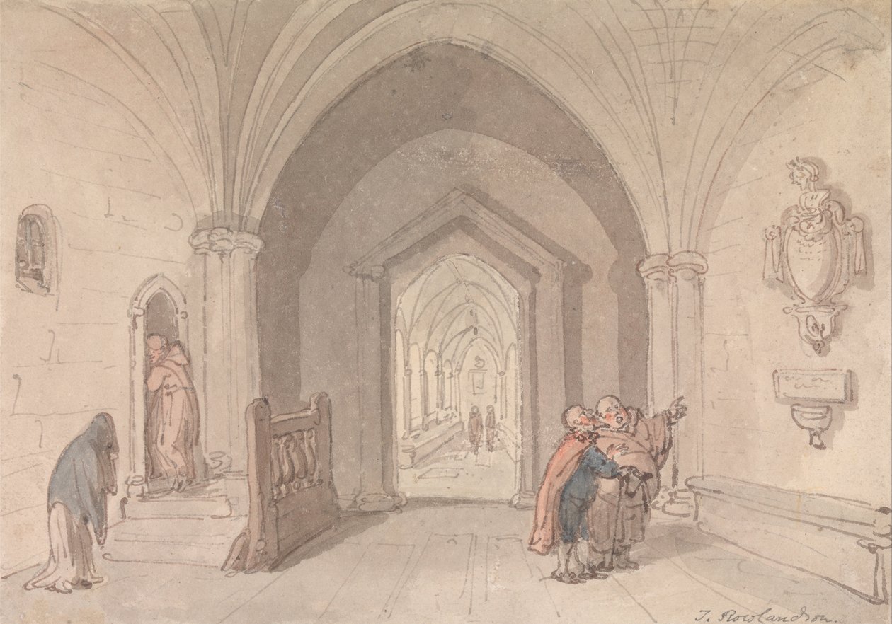 Scène dans un monastère - Thomas Rowlandson