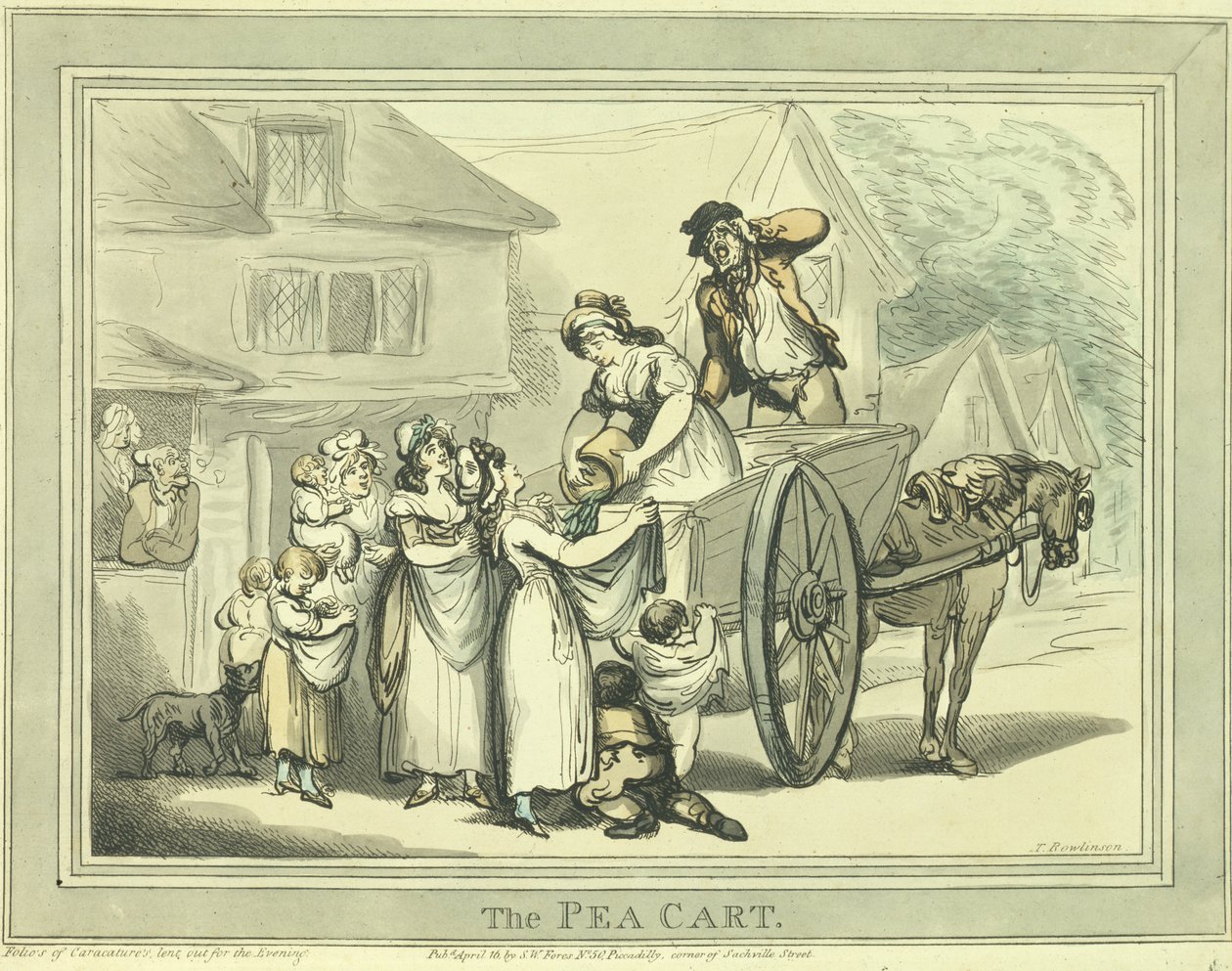 Le Chariot de Pois, publié par S.W. Fores - Thomas Rowlandson