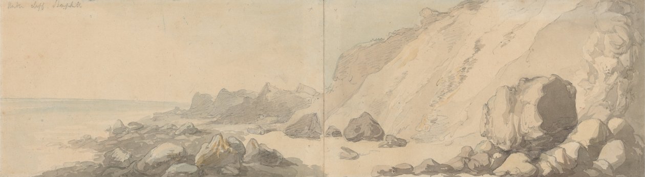 La falaise, Steephill, Île de Wight - Thomas Rowlandson