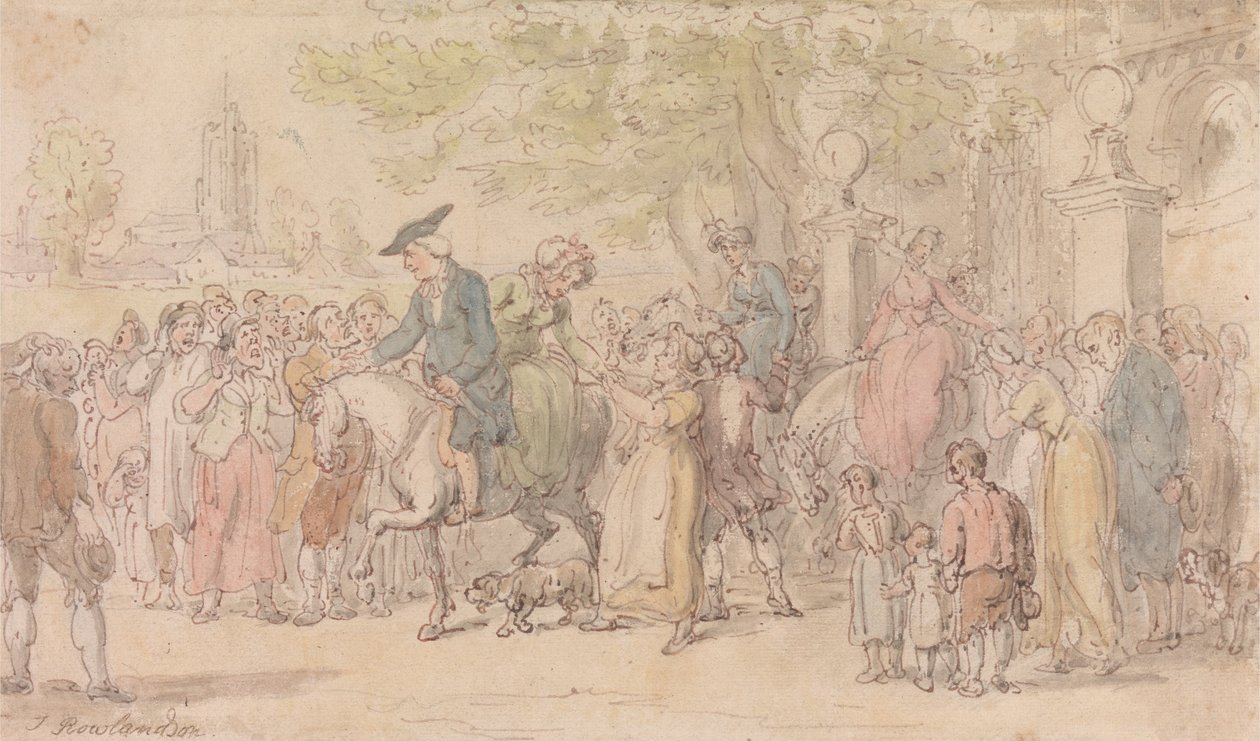 Le Vicaire de Wakefield - Le Départ de Wakefield - Thomas Rowlandson
