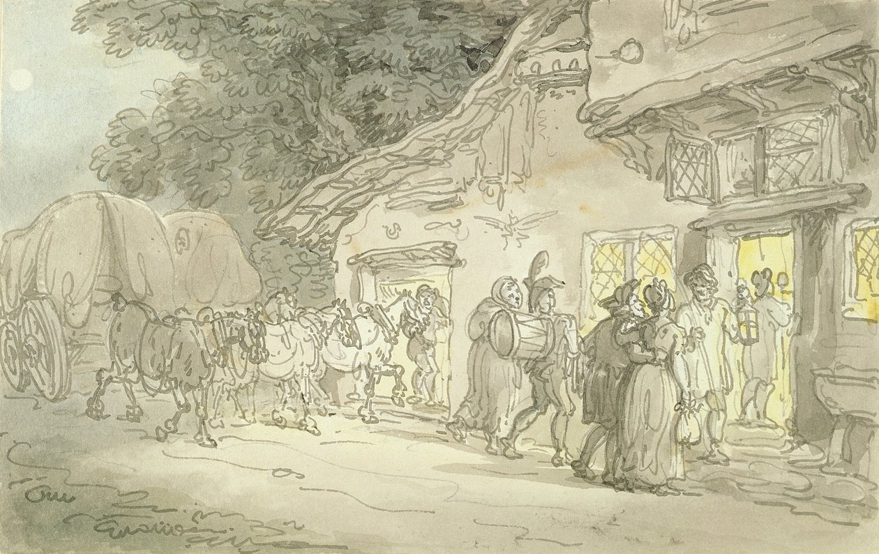 Le Repos du Charretier, vers 1800-05 - Thomas Rowlandson