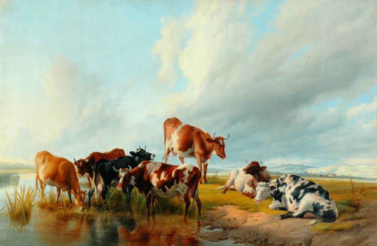 Un groupe de bovins, 1877 - Thomas Sidney Cooper