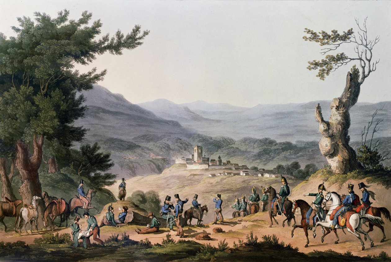 Subugal sur la rivière Coa, gravé par C. Turner 1811 - Thomas Staunton St. Clair
