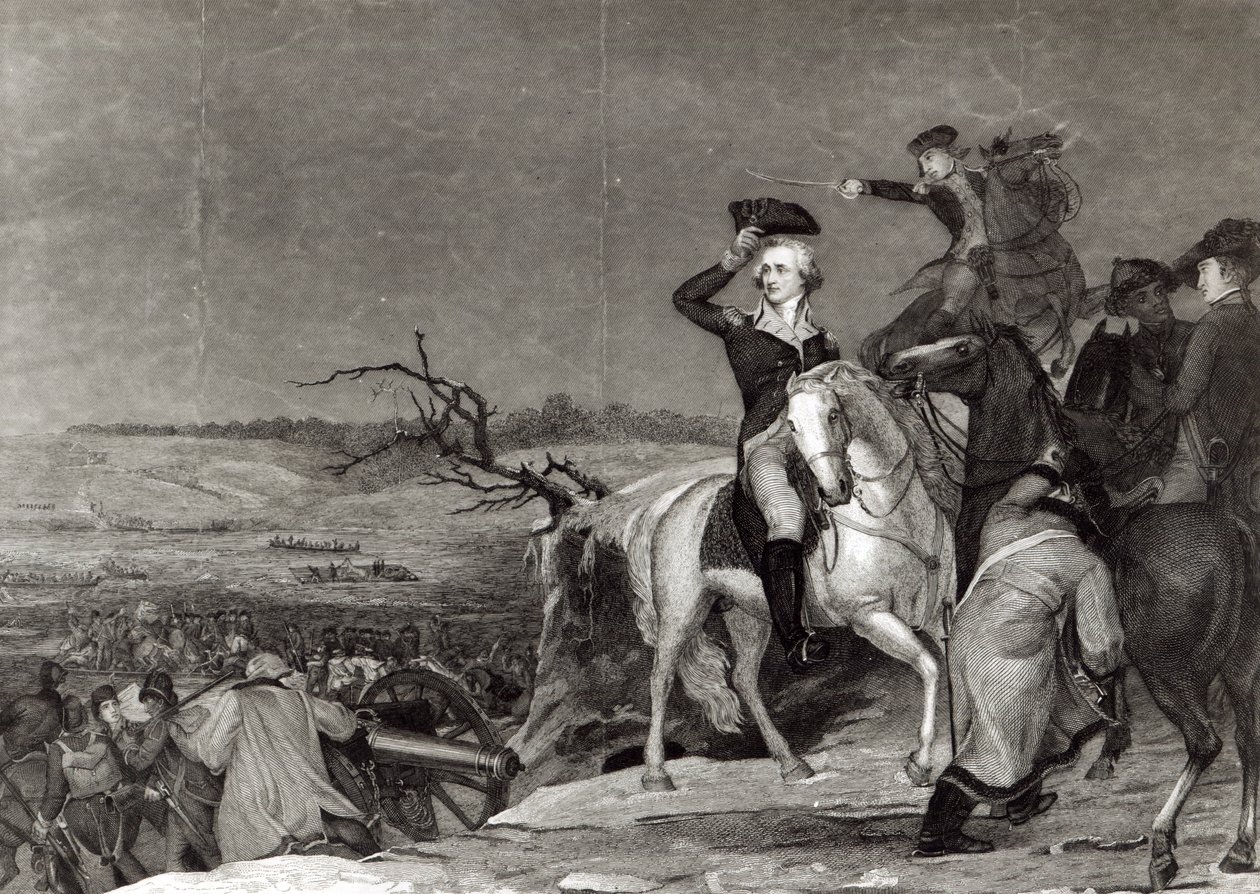 Le passage du Delaware en 1776, gravé par J.N. Gimbrede pour 