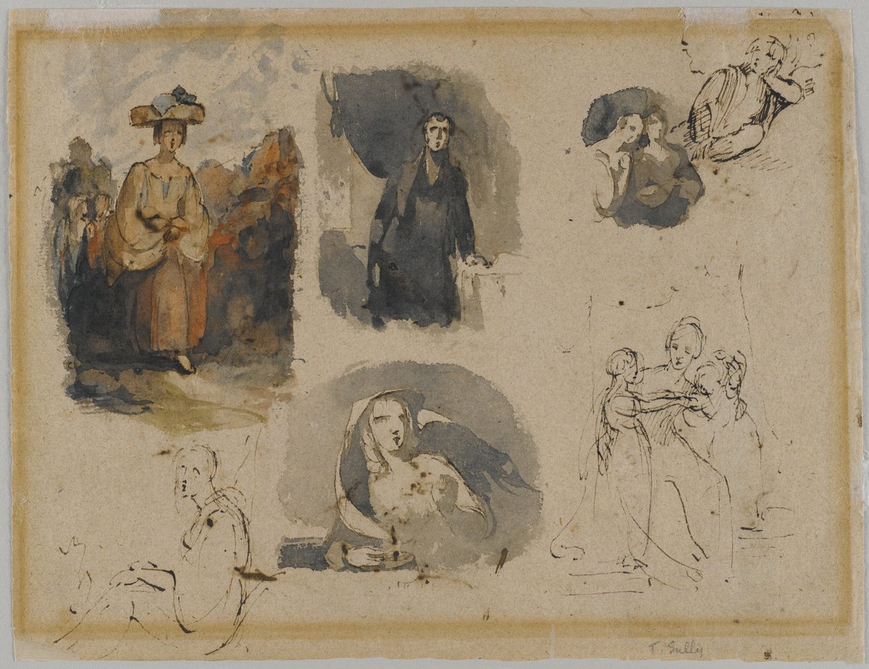 [Sans titre] (Sept études de figures), c.1830s - Thomas Sully