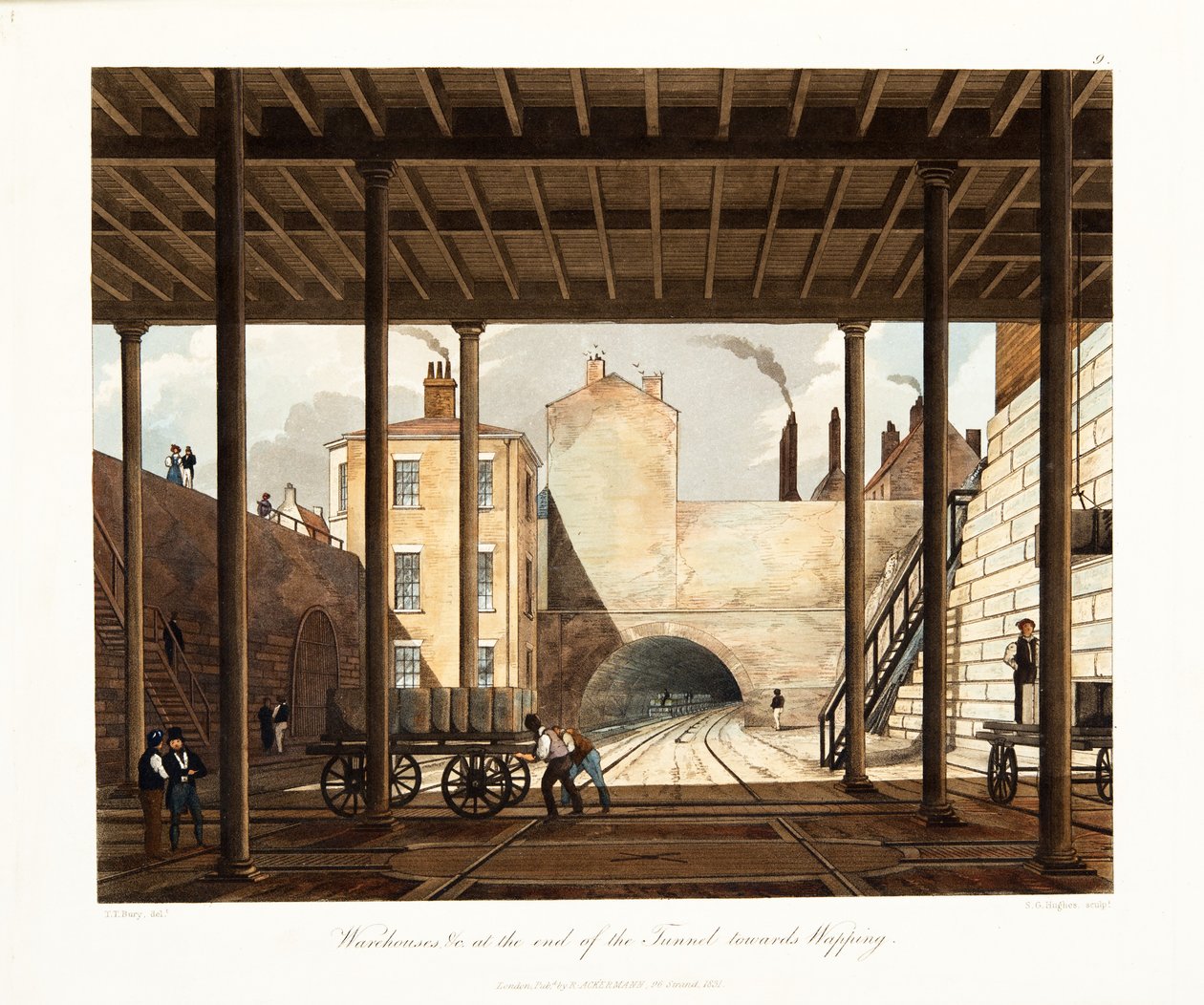 Entrepôts, etc. à la fin du tunnel vers Wapping - Thomas Talbot Bury