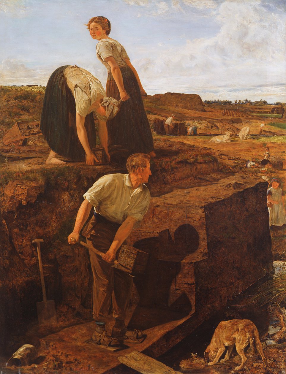Exploitation de la tourbe, 1869 - Thomas Wade