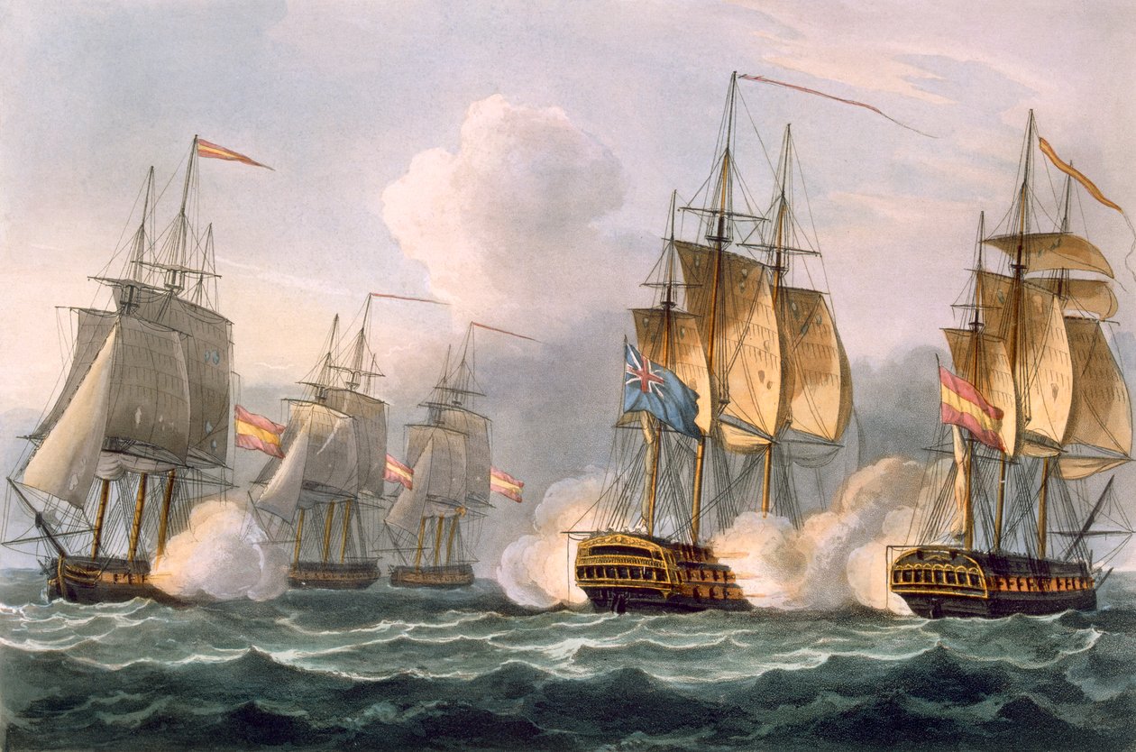 Capture de la Dorothea, 15 juillet 1798, gravée par Thomas Sutherland pour 