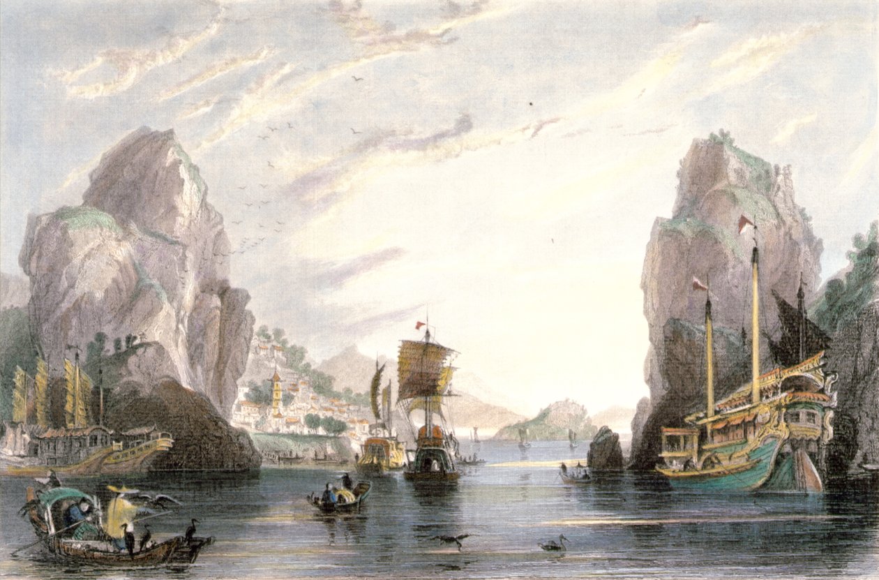 Le Shi-Mun, ou Portes de Roche, c.1850 - Thomas Allom
