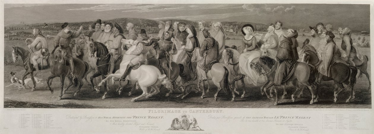 Le Pèlerinage à Canterbury, gravé par James Heath et Luigi Schiavonetti - Thomas Stothard