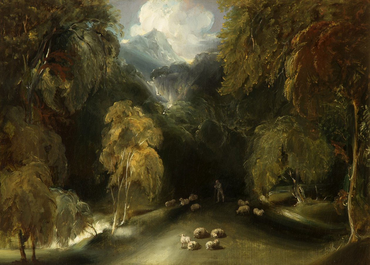Vue de Dovedale, en direction de Thorpe Cloud - Thomas attr. to Lawrence