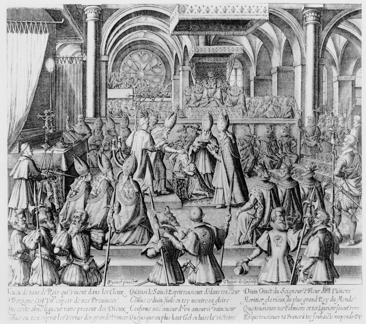 Cérémonie de couronnement de Louis XIII à Reims, 17 octobre 1610 - Thomas de Leu