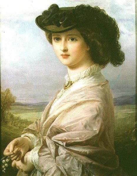 Une dame dans un paysage - Thomas Francis Dicksee