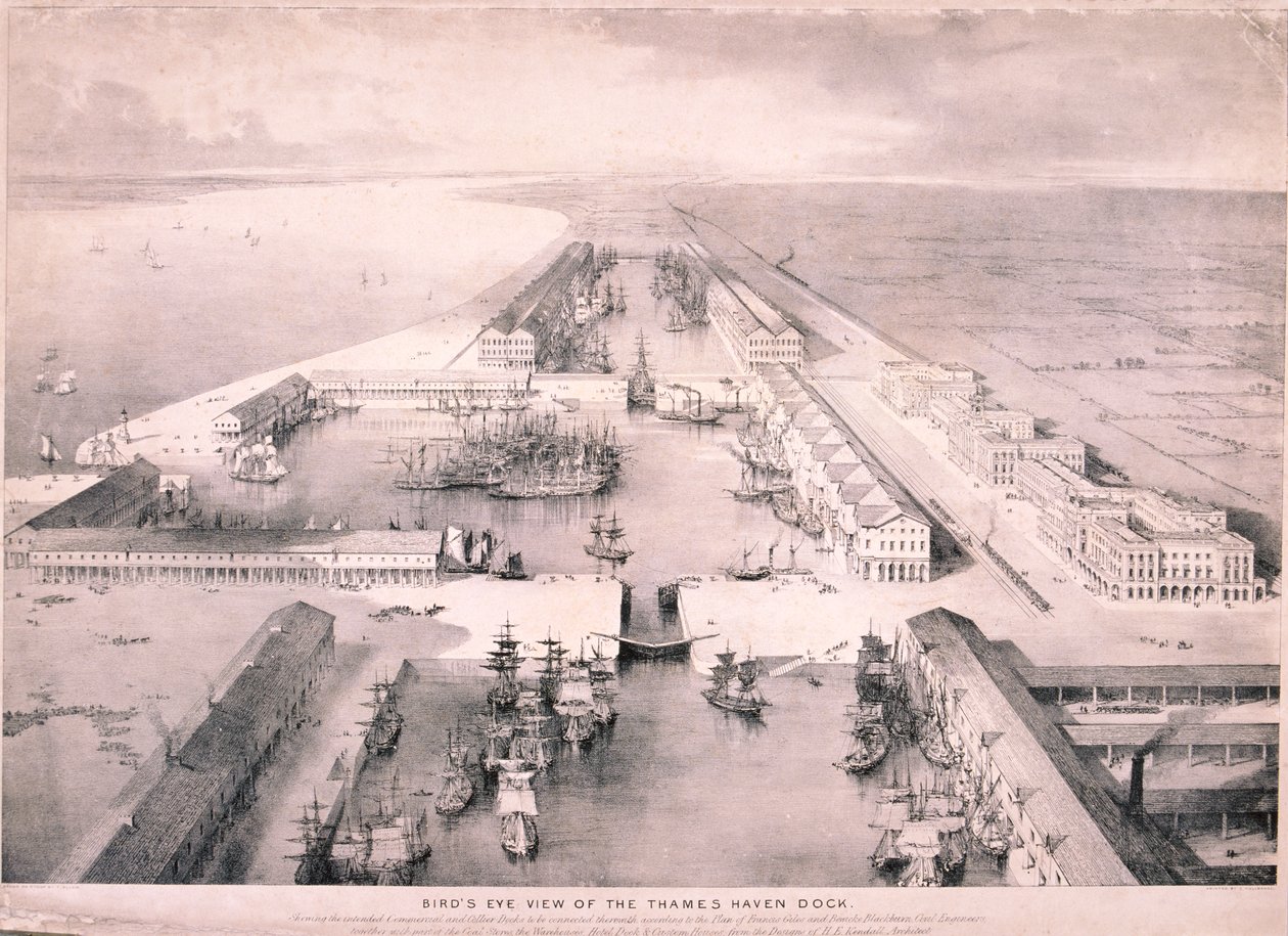 Thames Haven Dock, Londres - Thomas Allom
