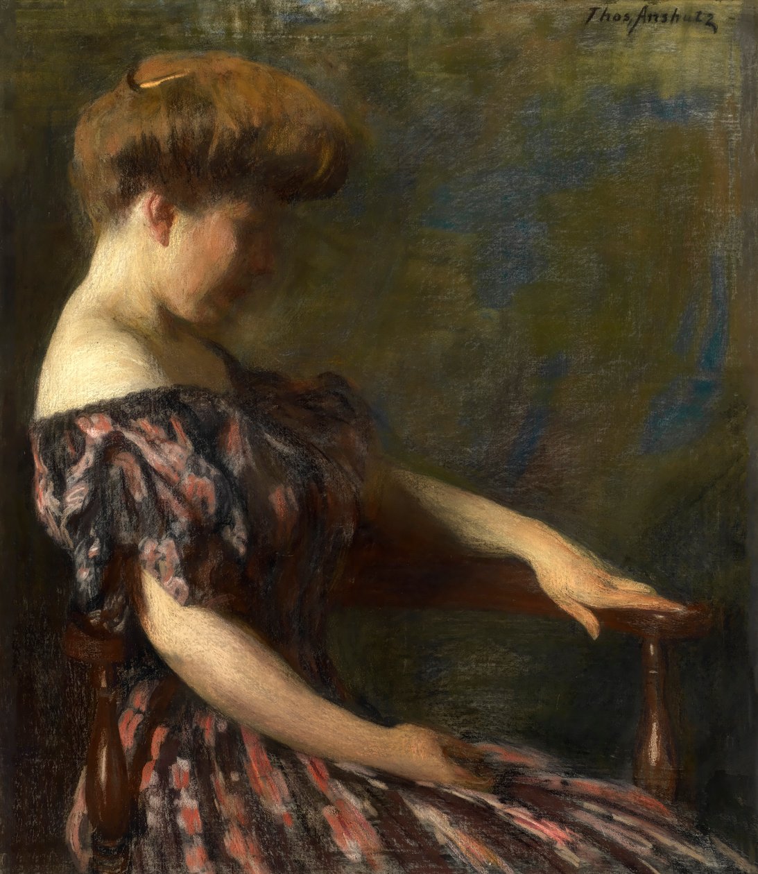 Une robe à fleurs - Thomas Anshutz