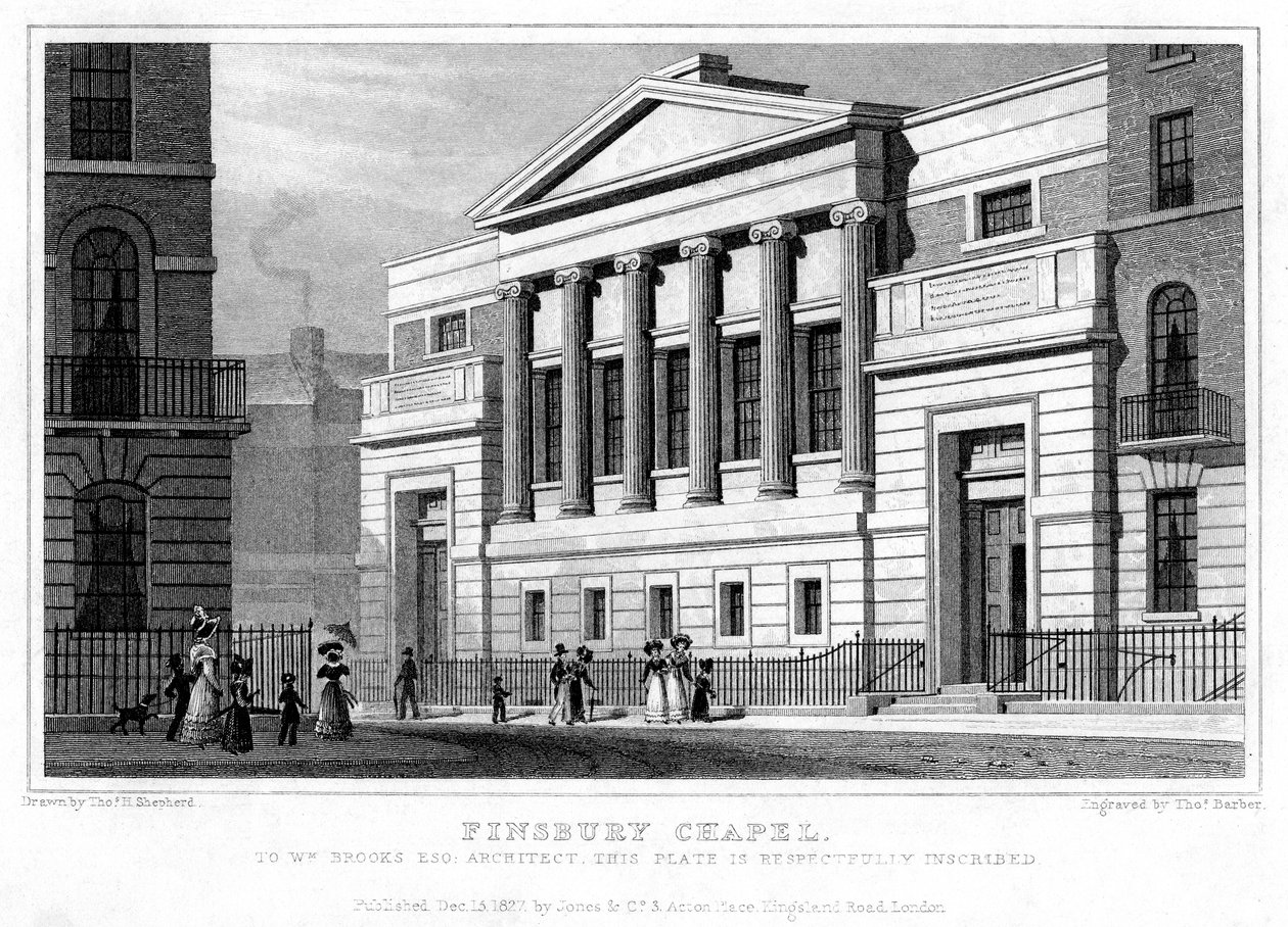 Chapelle de Finsbury, Islington, Londres, 1827 - Thomas Barber