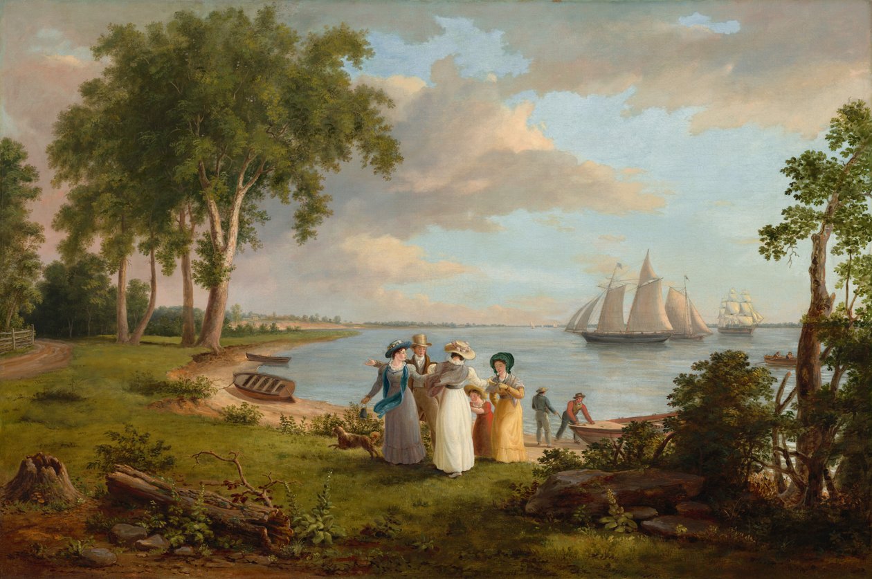 Vue du Delaware près de Philadelphie - Thomas Birch