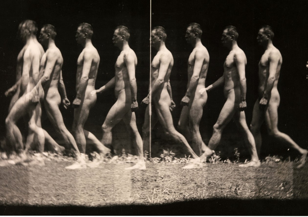 Homme marchant, photographie stroboscopique - Thomas Cowperthwait Eakins