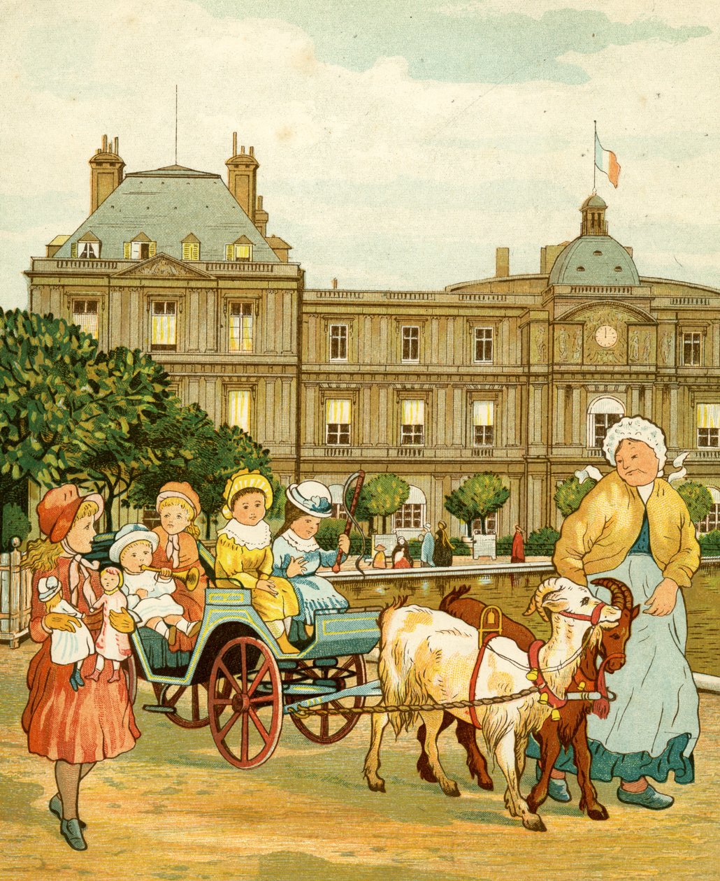 Jardins du Luxembourg, promenade en chèvre pour enfants - Thomas Crane