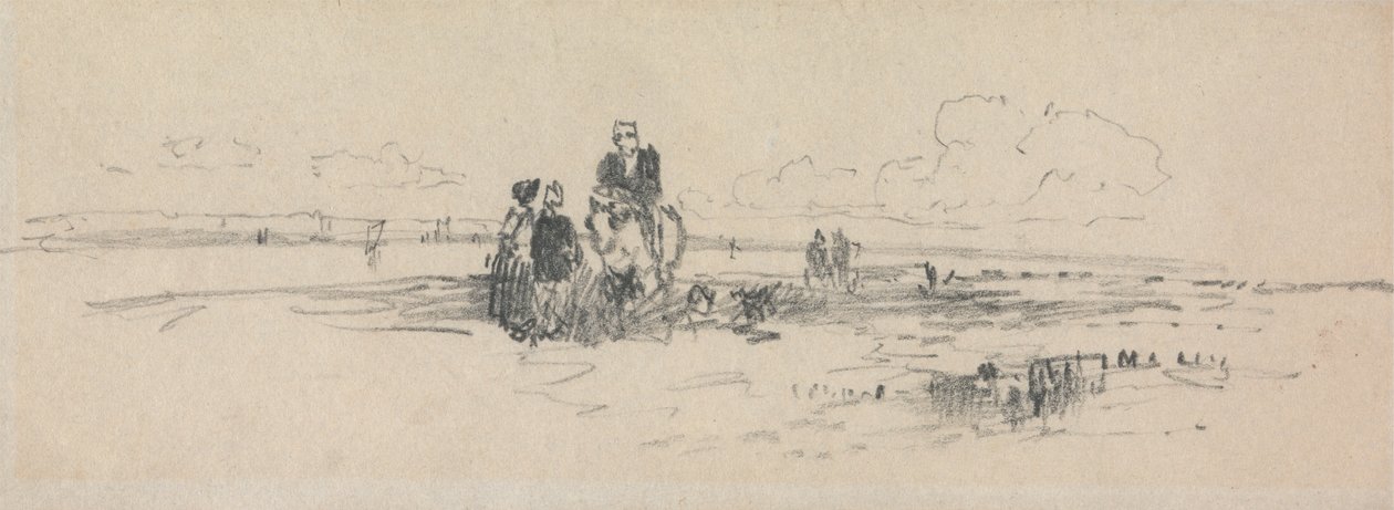 Figures sur le rivage - Thomas Creswick
