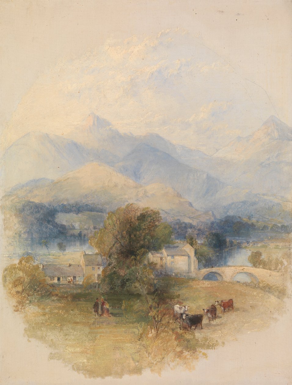Vue depuis la maison de M. Southey, Keswick - Thomas Creswick