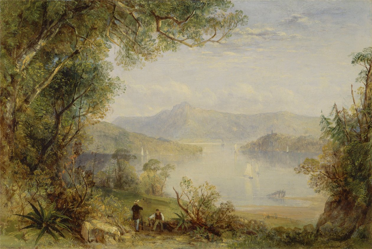 Vue sur la rivière Hudson - Thomas Creswick