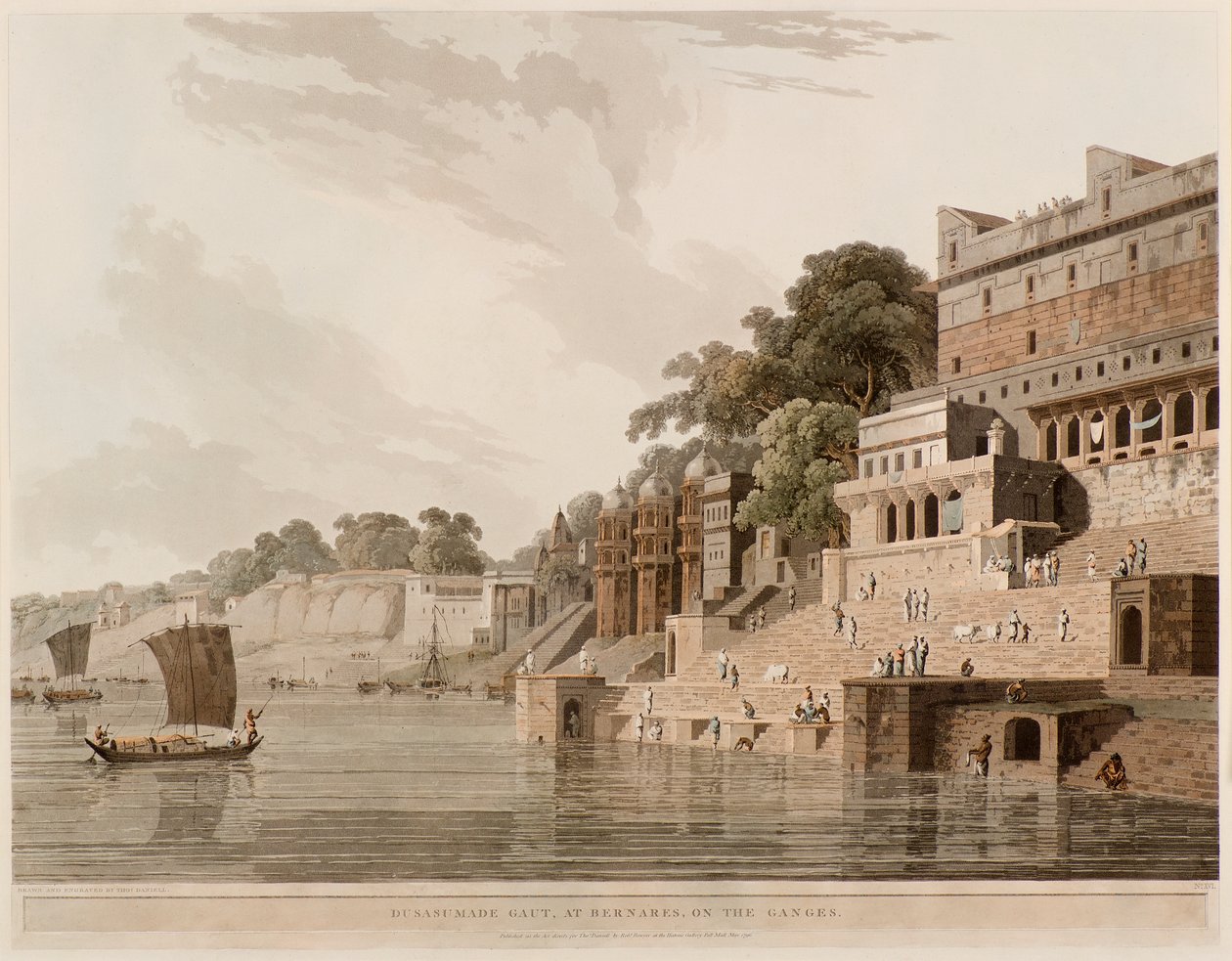 Dusasumade Gaut, à Bénarès sur le Gange - Thomas Daniell