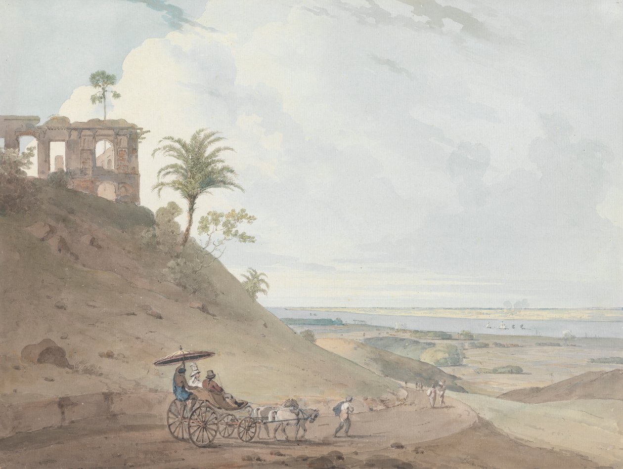 Ruines sur Pir Pahar, près de Monghy, Bihar - Thomas Daniell