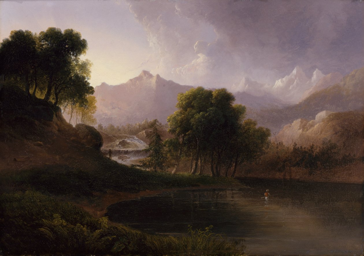 Paysage avec ruisseau et montagnes - Thomas Doughty