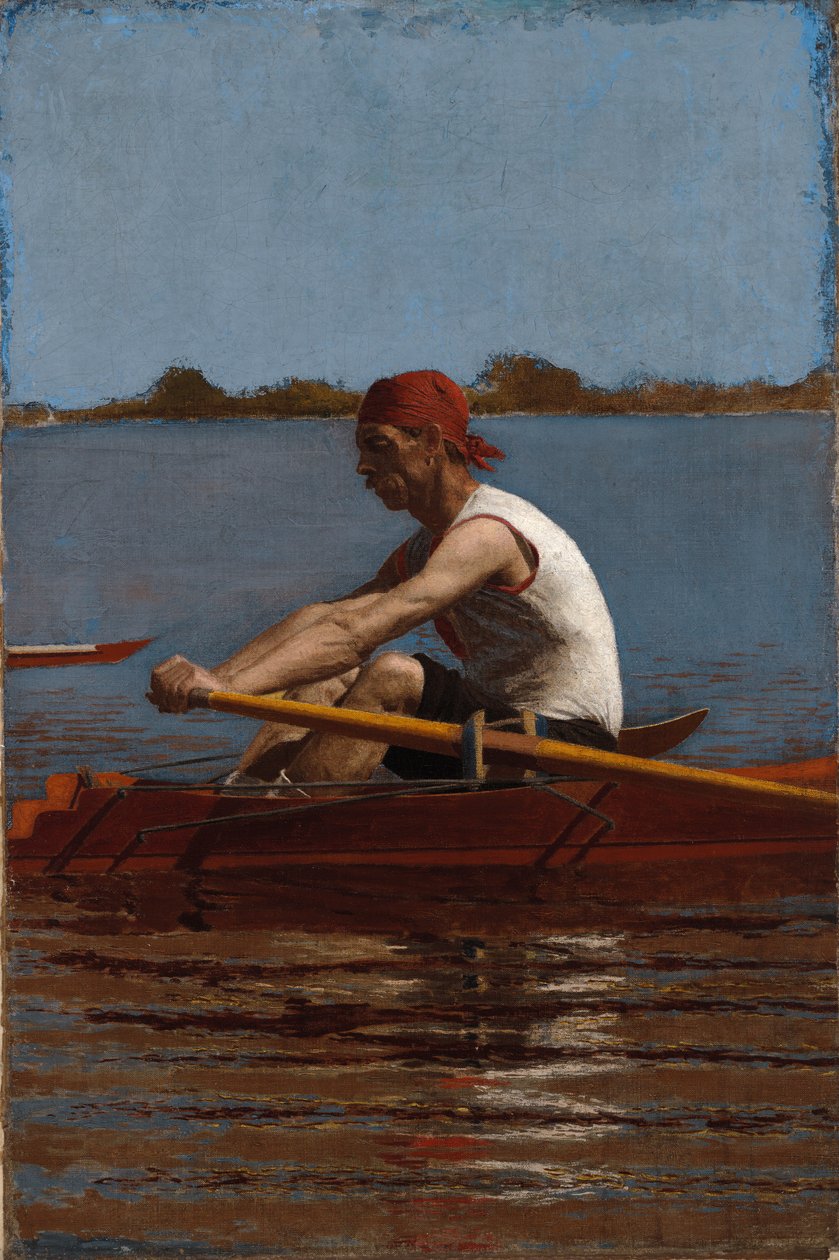 John Biglin dans un skiff simple - Thomas Eakins