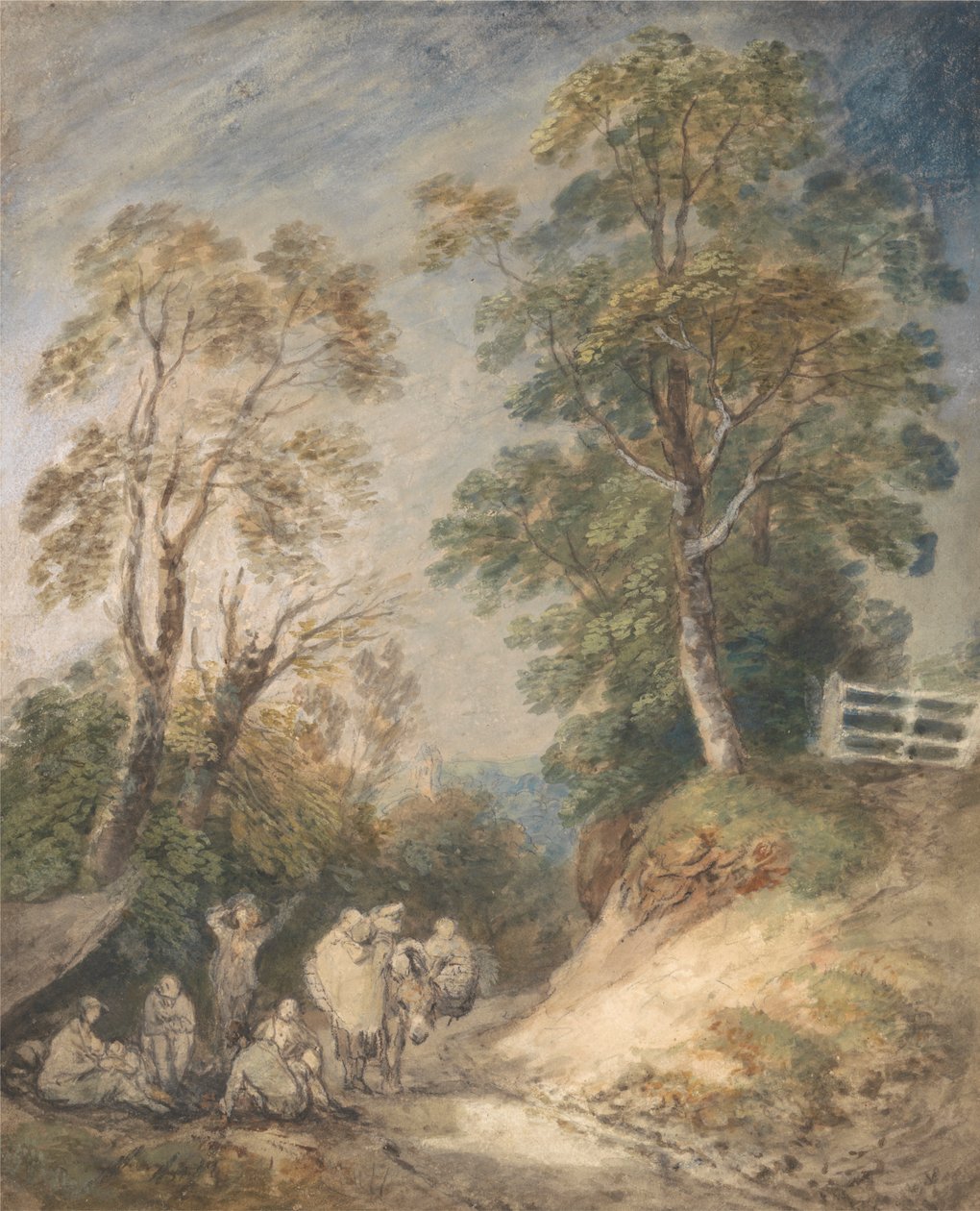 Chemin de campagne avec des gitans se reposant - Thomas Gainsborough