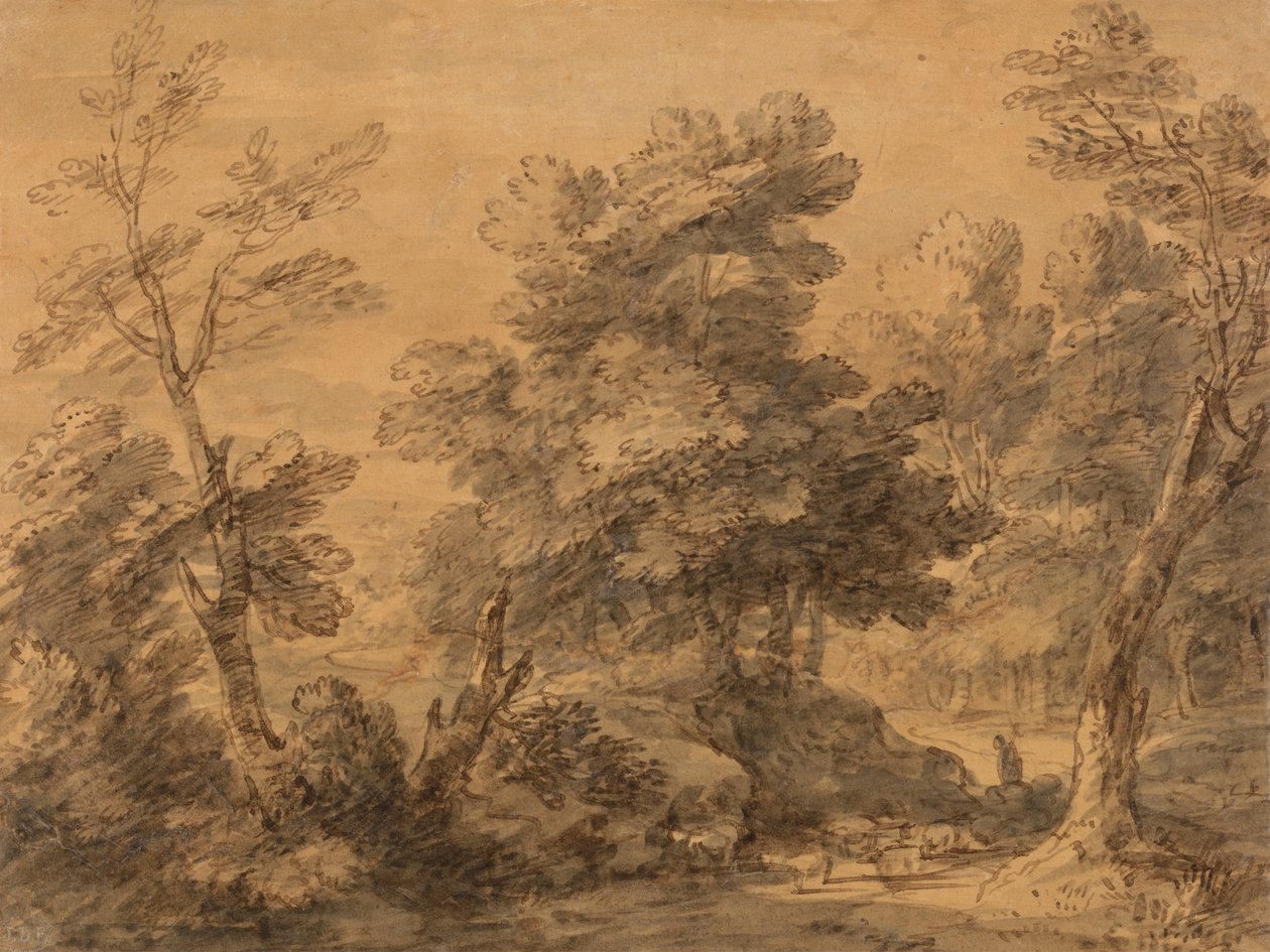 Paysage boisé avec berger et moutons - Thomas Gainsborough