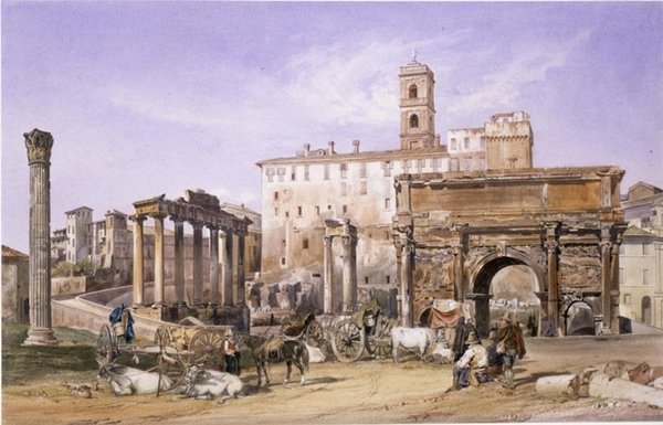 Campo Vaccino à Rome - Thomas Hartley Cromek