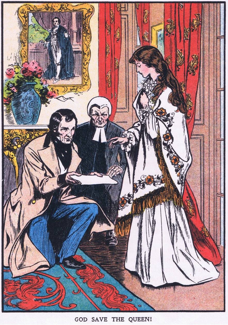 "God save the Queen" (lithographie couleur) - Thomas Heath Robinson