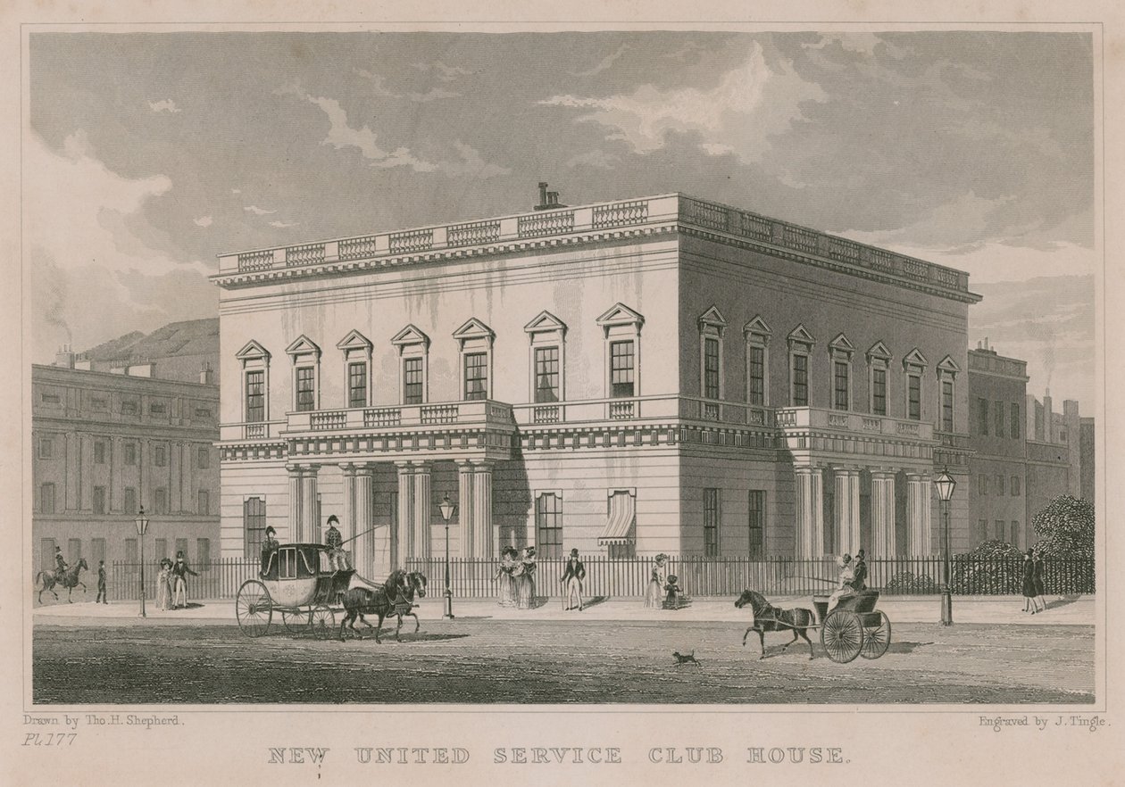 New United Service Club House, Londres - Thomas Hosmer Shepherd