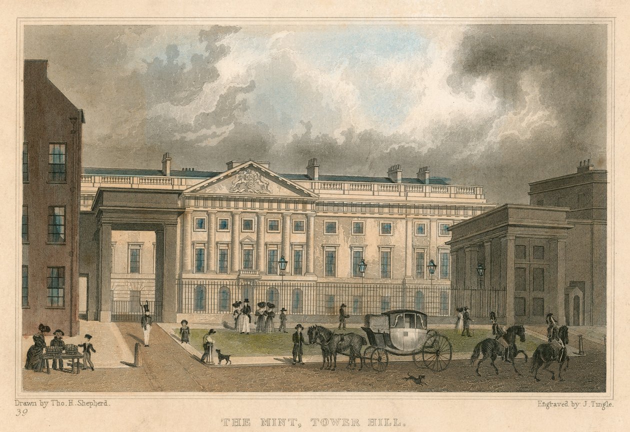 La Monnaie royale, Tower Hill, Londres - Thomas Hosmer Shepherd