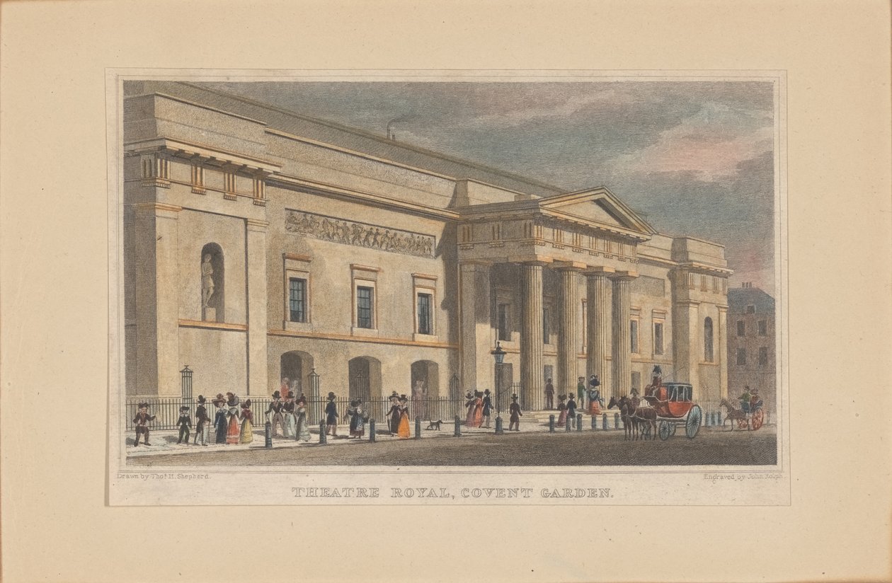 Théâtre Royal Covent Garden, vers 1830 - Thomas Hosmer Shepherd