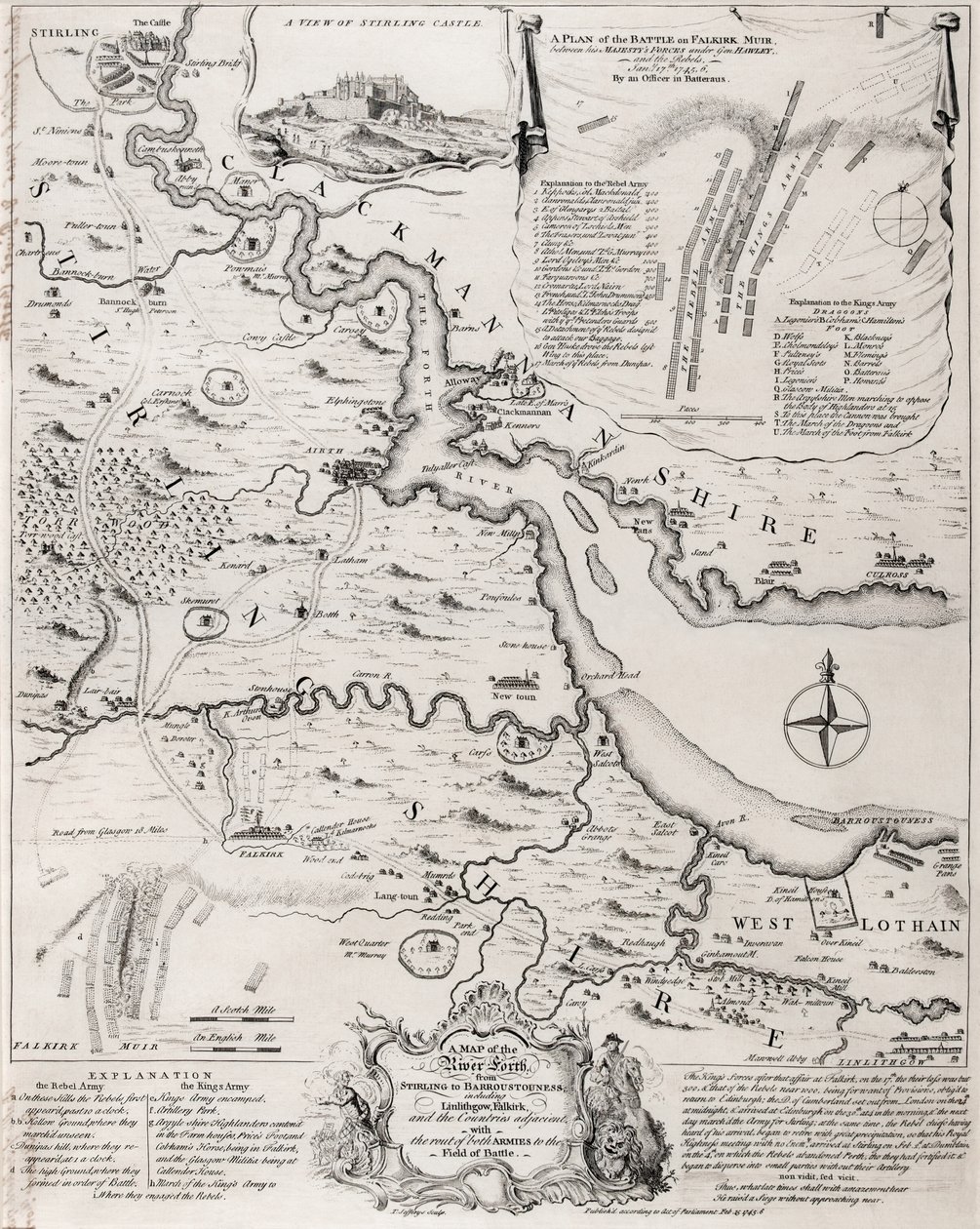 La bataille de Falkirk, 28 janvier 1746 - Thomas Jefferys